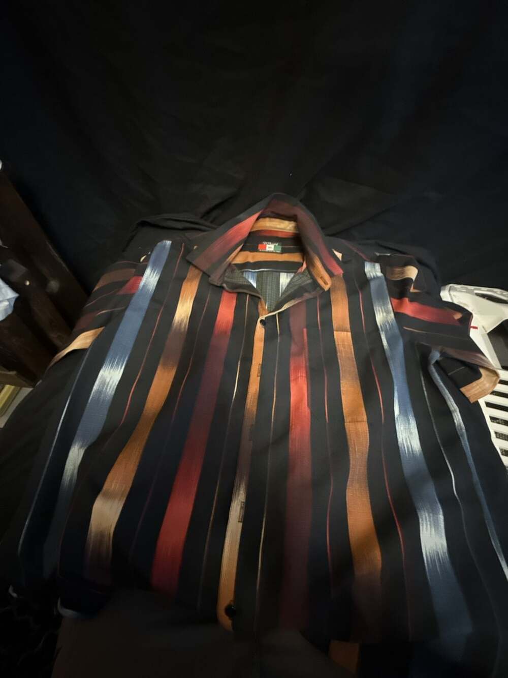 D'Accord Men's Short Sleeve Striped Button-Up Shirt
